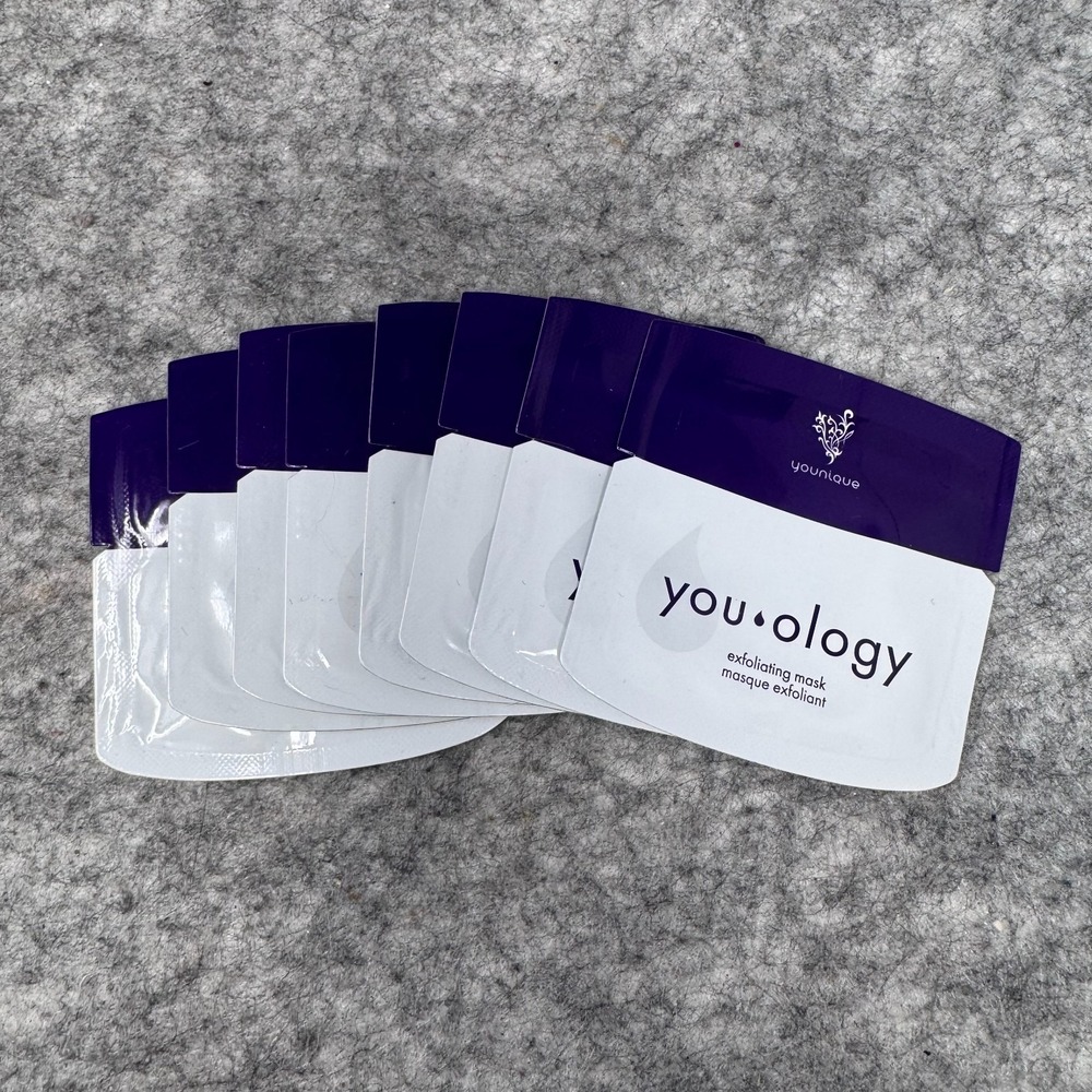 8 Younique Youology "Exfoliating Mask" Samples Travel Size NIP